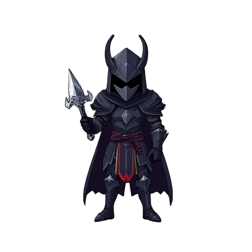dark fantasy knight for pixel mobile game mid detapization normal proportion 