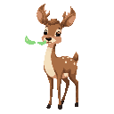 overweight female doe deer burping transparent green gas
