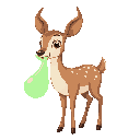 overweight female doe deer burping lots of transparent green gas