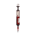 blood rusty old syringe