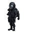 british special forces, gas's mask, dark armour, holster for pistol, left side