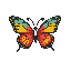 a butterfly. front view. with human eyes