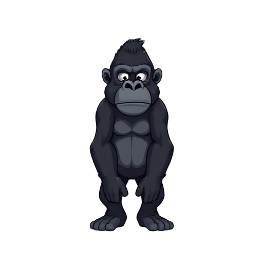 make black gorilla in idle position