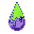 slimy teardrop, colored
