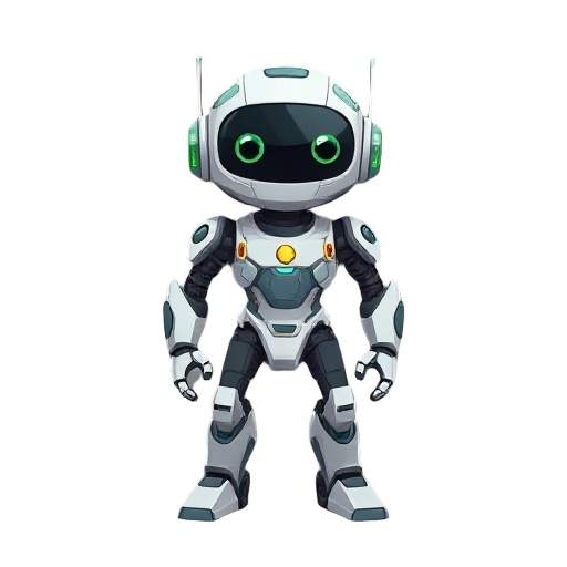"design a 2d character named zeemo. zeemo is a small, modular robot built to explore alien planets and collect resources to repair a damaged spaceship. he has a sleek, futuristic design with a metalli