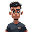 retrato realista de jogador de futebol, suor no rosto, olhar determinado, uniforme moderno, fundo desfocado de estádio, luz dramática, 8k, ultra-detalhado.