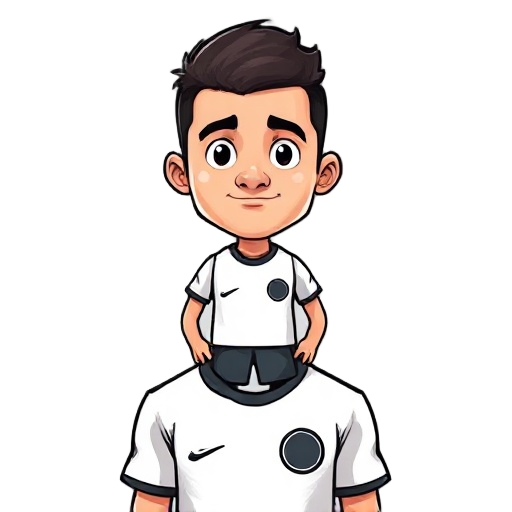 icone jogador de futebol sem rosto e com uniforme branco para ser usado em um campo interativo