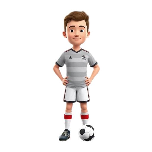 soccer player mannequin-style figure, no face, generic jersey
