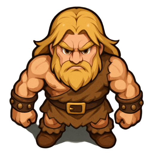 blonde barbarian, strong, long hair, beard, wearing simple cloths, capcom fantasy style.