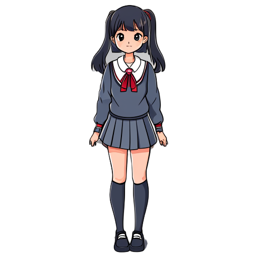 create a japanese schoolgirl
