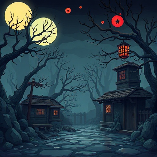 create a japanese horror tileset