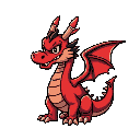 make a dragon with red and black 
