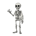skeleton who is missing one hand. also make him look wizard like