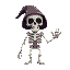 skeleton who is missing one hand. also make him look wizard like