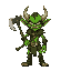 green goblin with axe