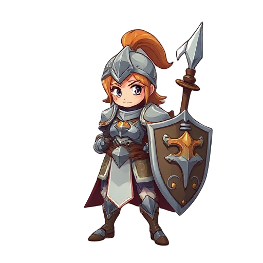 female medeval using armor for prepare the war