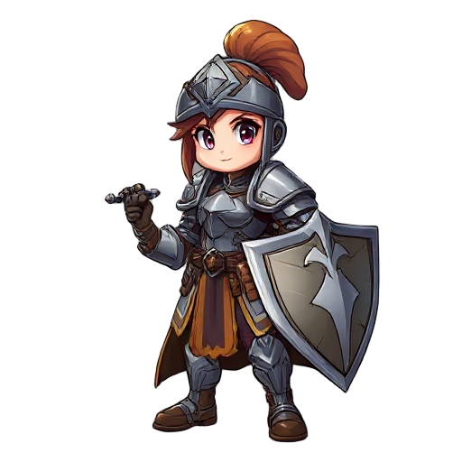 female medeval using armor for prepare the war