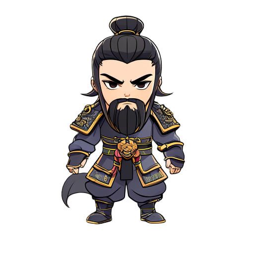 reconfigure the character guan yu from romance of the three kingdoms into an sd (super deformed) character. 
