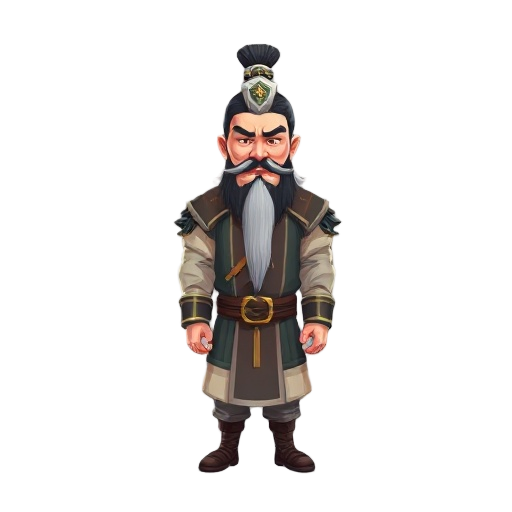reconfigure the character guan yu from romance of the three kingdoms into an sd (super deformed) character. 