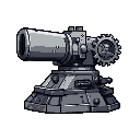 cannon turret with only one large gear underneath it