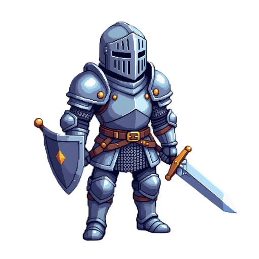 knight isometric pixel-art