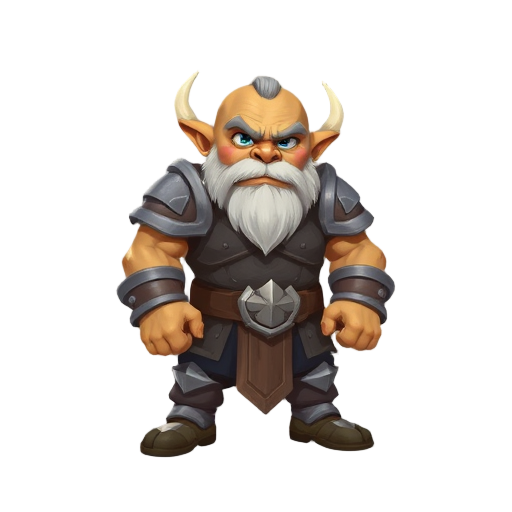 an orc with and armor