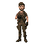 a male survival game player, rambo-lile sodlier