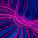 shifting, morphing lines of code that constantly change color