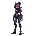 side view of cyberpunk diana character from riot league of legends