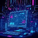 spreading digital decay with glitch effects through a pc screen