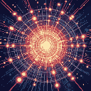 radar-like sweep of digital energy revealing hidden network nodes