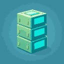 temporary memory storage visualized as stacked data cubes