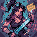 taking damage cyberpunk woman 