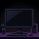 big black pc screen