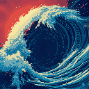 massive wave of digital energy bursting from a central point, filled with corrupted code and static