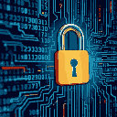 a digital lock being systematically picked by intricate code
