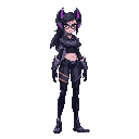 side view of cyberpunk diana character from riot league of legends