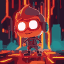 glowing lines of code 