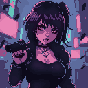 cyberpunk woman hurt