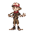 the scout, a class from tf2, in his normal atire, holding his sandman baseball bat and a baseball in the other. scout's face is neutral with wearing a red baseball cap