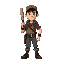 scout from the game tf2, scout's face is neutral with no minor adjustments. scout is holding his metal baseball bat in his left hand, scout is in an idle animation.