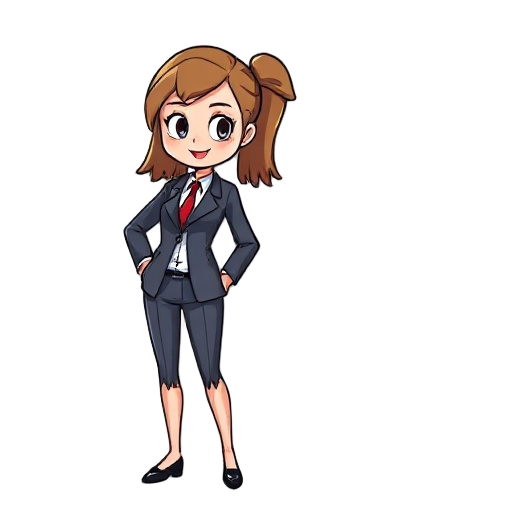 girl, office suit