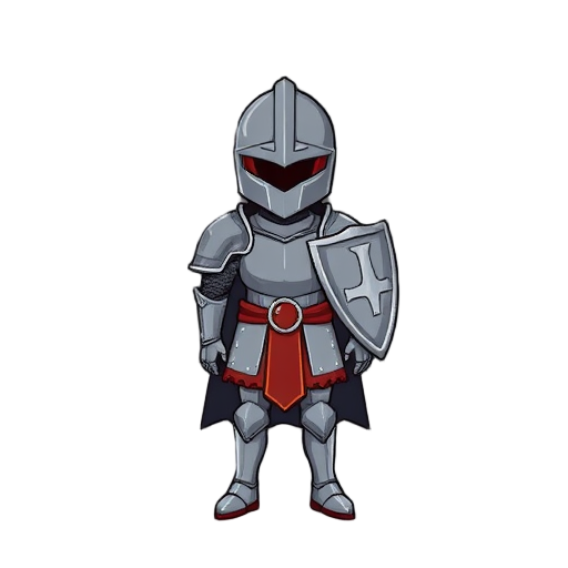 generate me a character sprite. a simple knight that i can use for rpg maker mz