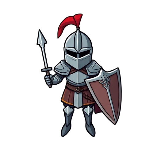 generate me a character sprite. a simple knight that i can use for rpg maker mz