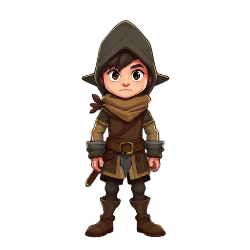 a little thief in medieval style fantasy