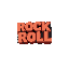 rock and roll music themed block texture
