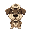 cute big dog with camp attire 