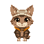 cute cat  with camp attire 