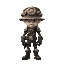 steam punk character, big cap