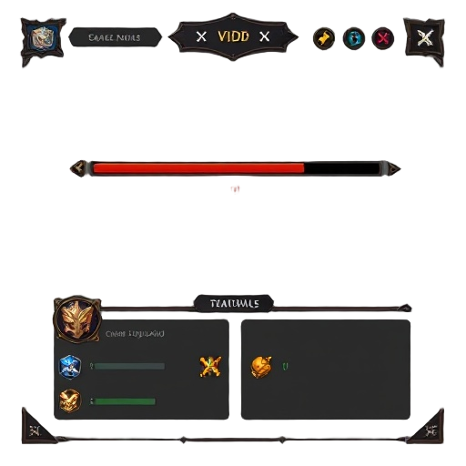assunto: crie uma interface de usuário (hud) para um jogo de ação rpg (arpg) de fantasia sombria, focada na barra de vida e habilidades na parte inferior da tela. layout e composição: o foco principal